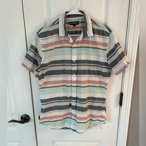 Express for men button down short sleeved shirt Sz med